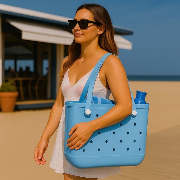 Sorprese Strandtas & Weekendtas XL - Lichtblauw - EVA Waterdicht & Zandproof