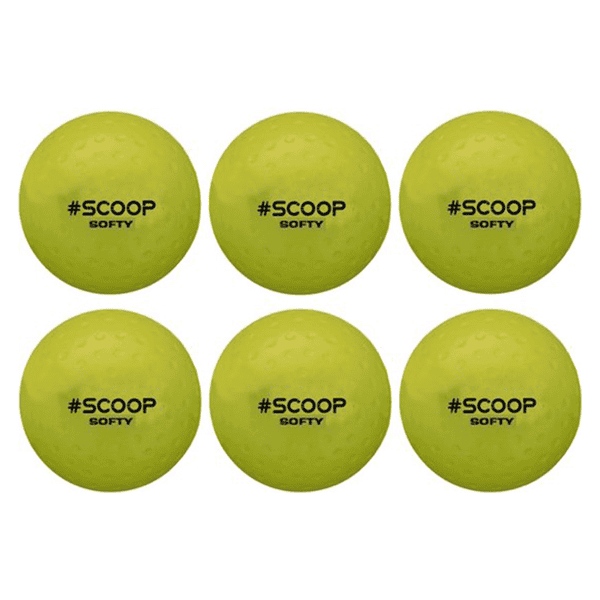 Scoop Softy Hockeybal - Geel - Set van 6 Hockeyballen