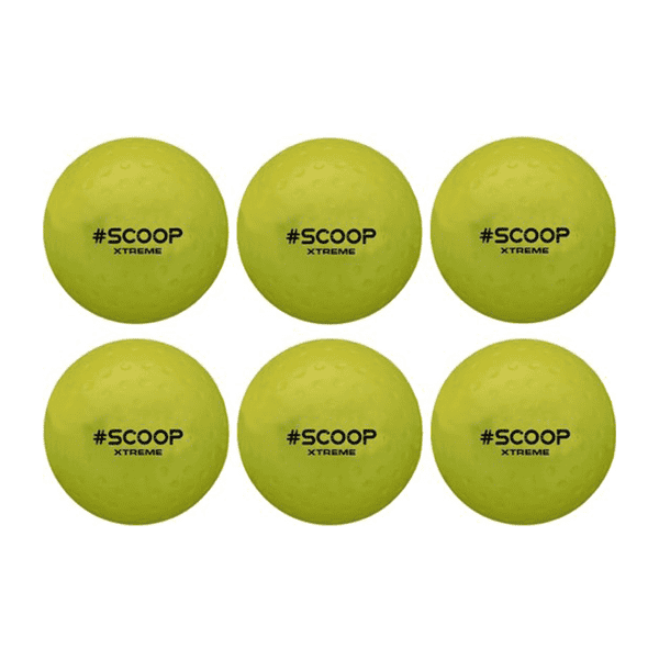Scoop Xtreme Hockeybal - Geel - Set van 6 Hockeyballen