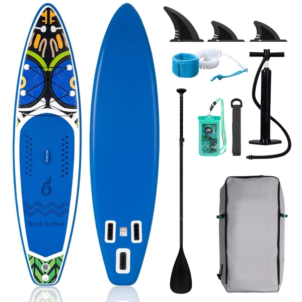 Best Active SUP Board - Opblaasbaar Paddle Board - 335x84x15 cm - Donkerblauw